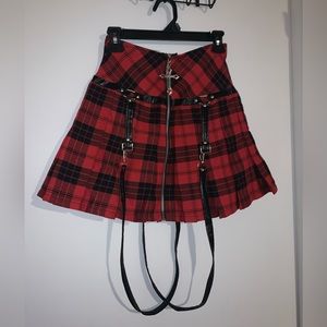 Red Plaid Skirt